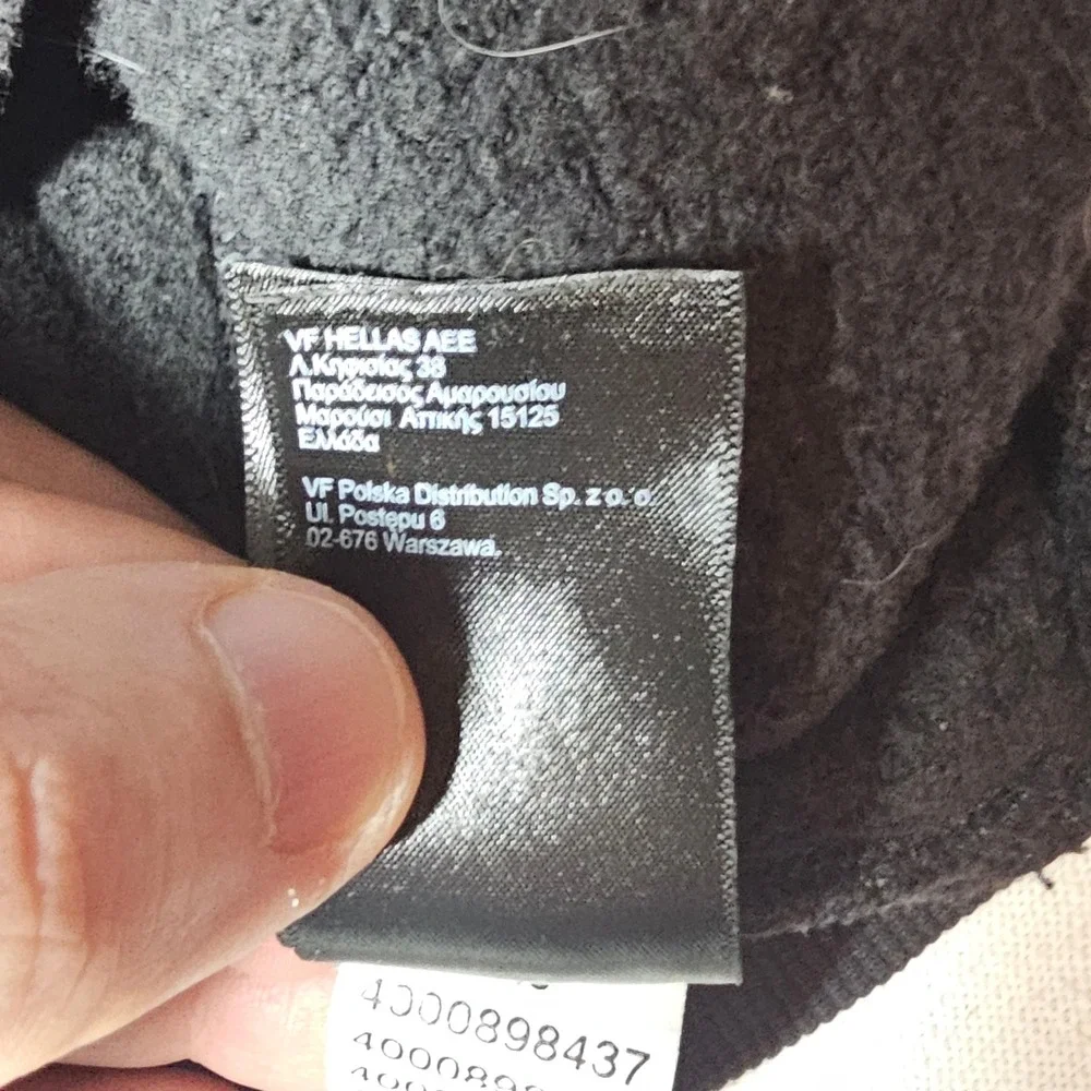 The North Face Mens Black Hybrid Button Front Fleece Hoodie Jacket Small